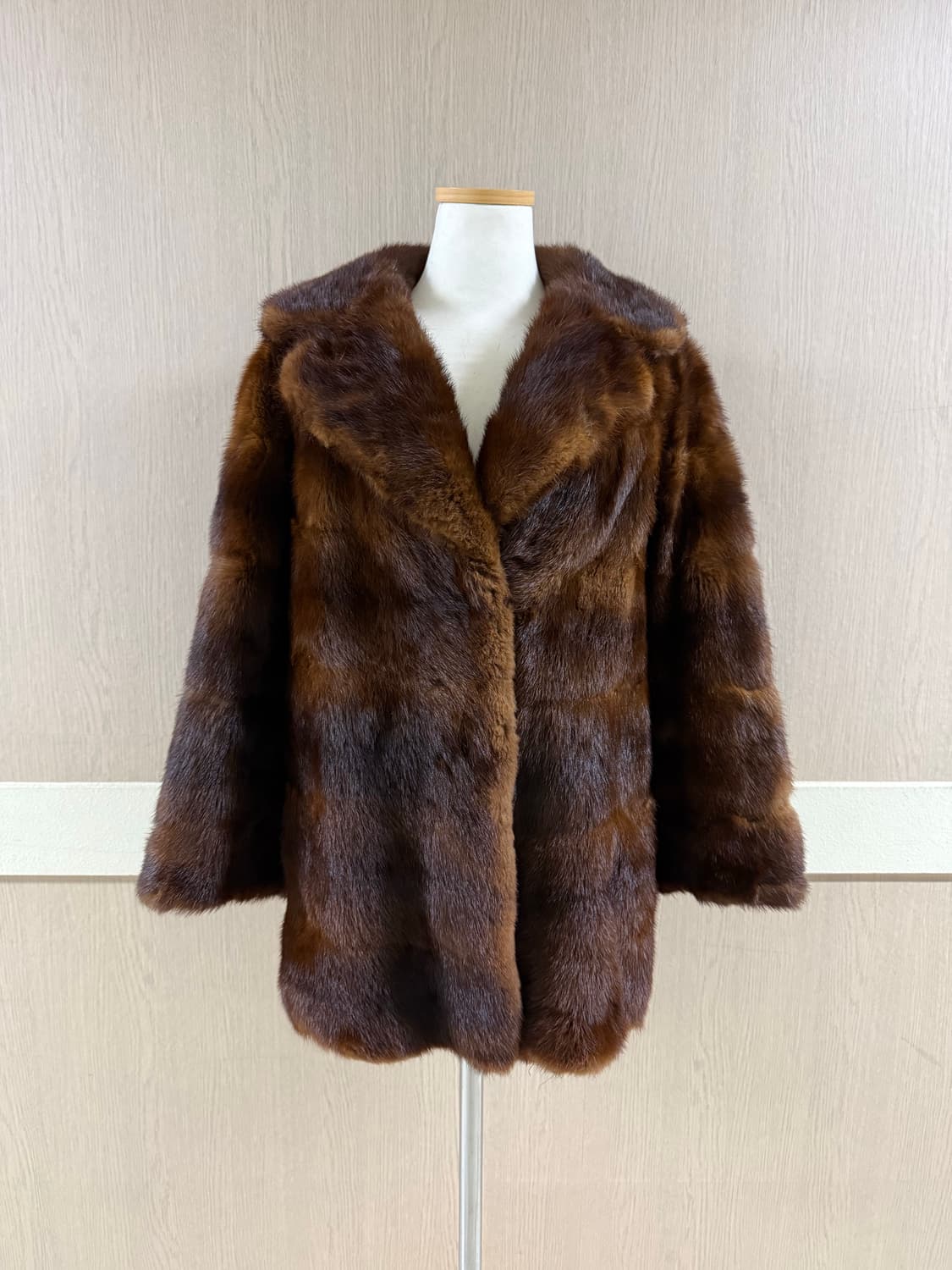 투톤 모피코트  상품이미지1