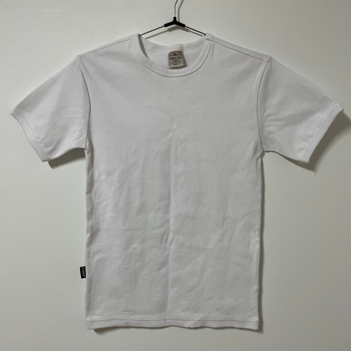 AVIREX WHITE RIBBED SHORT SLEEVE 상품이미지3