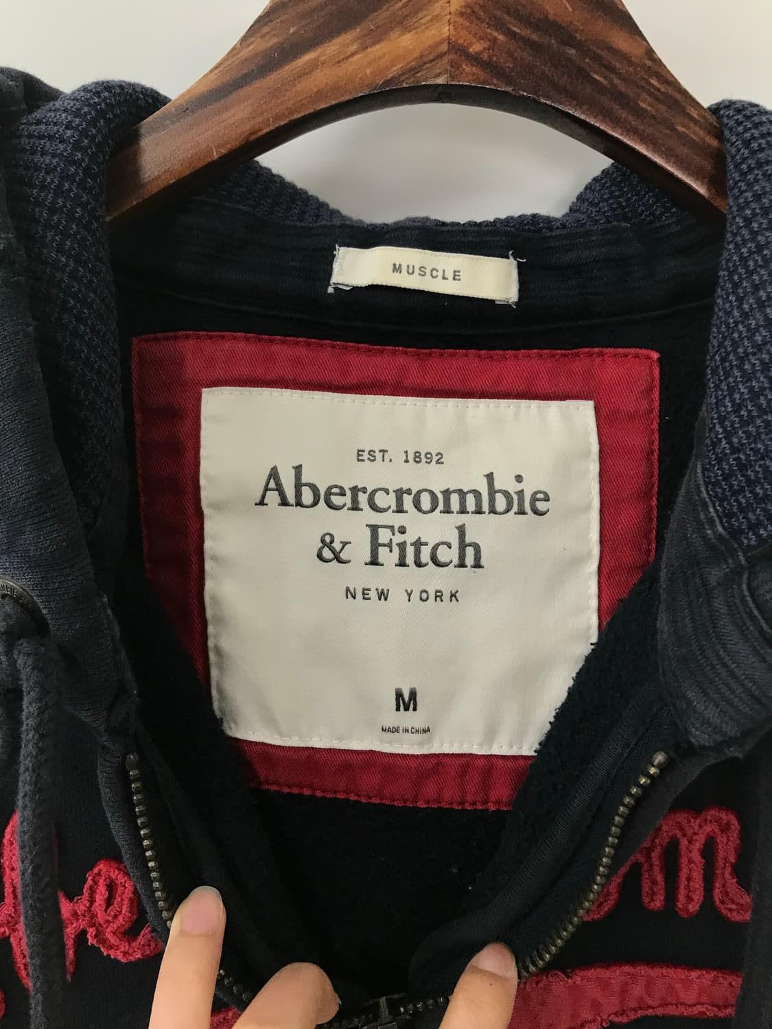 아베크롬비 y2k 와투케 헤비코튼 네이비 후드집업 상품이미지6