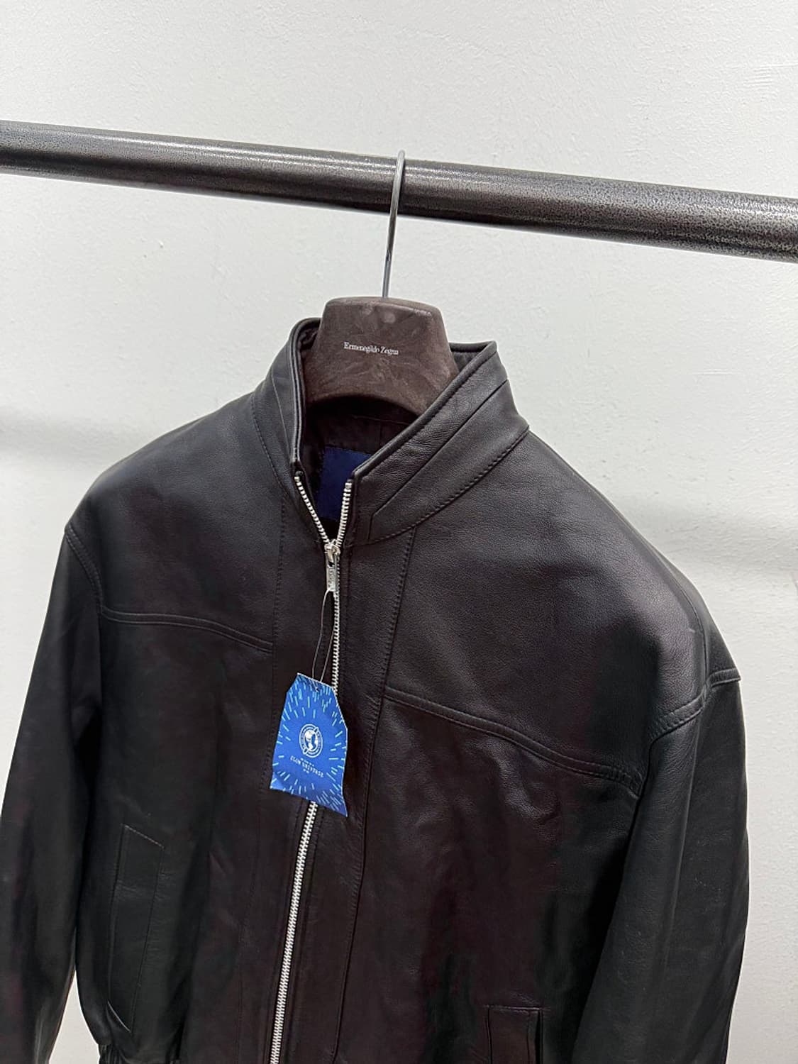 100-105) SLOW UNIVERSE 레더 블루종  상품이미지4