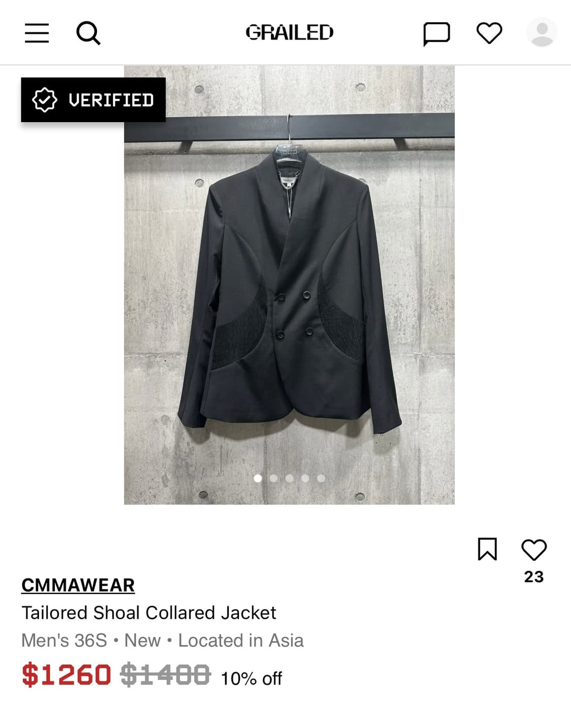 커마웨어 숄 카라 블레이저 자켓 상품이미지9