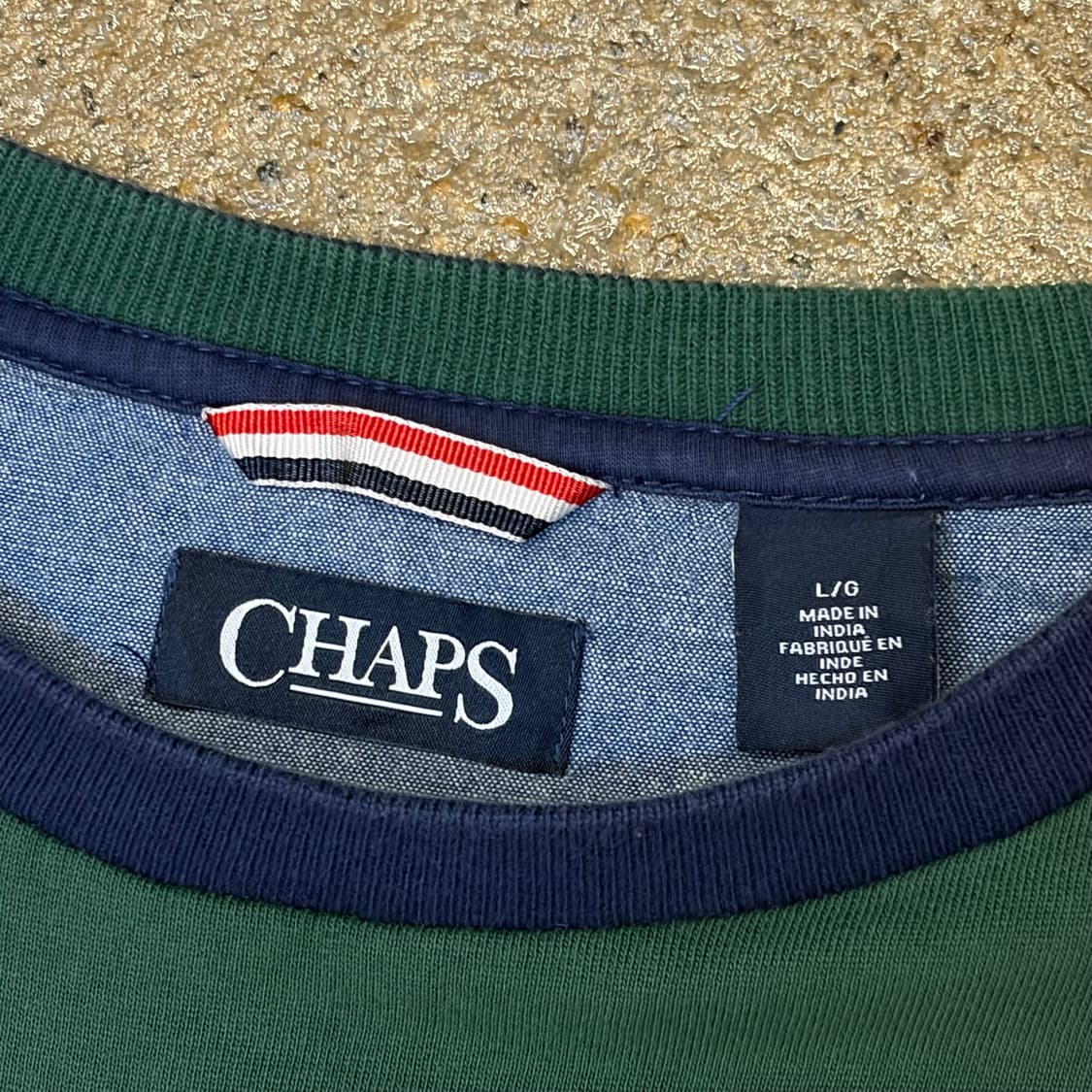 레어 00s 미국 빈티지 챕스 배색 맨투맨 상품이미지5