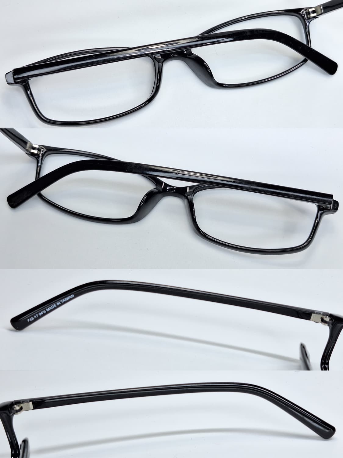 743-1T 94% MADE IN TAIWAN 블랙 슬림 뿔테 안경테 상품이미지4