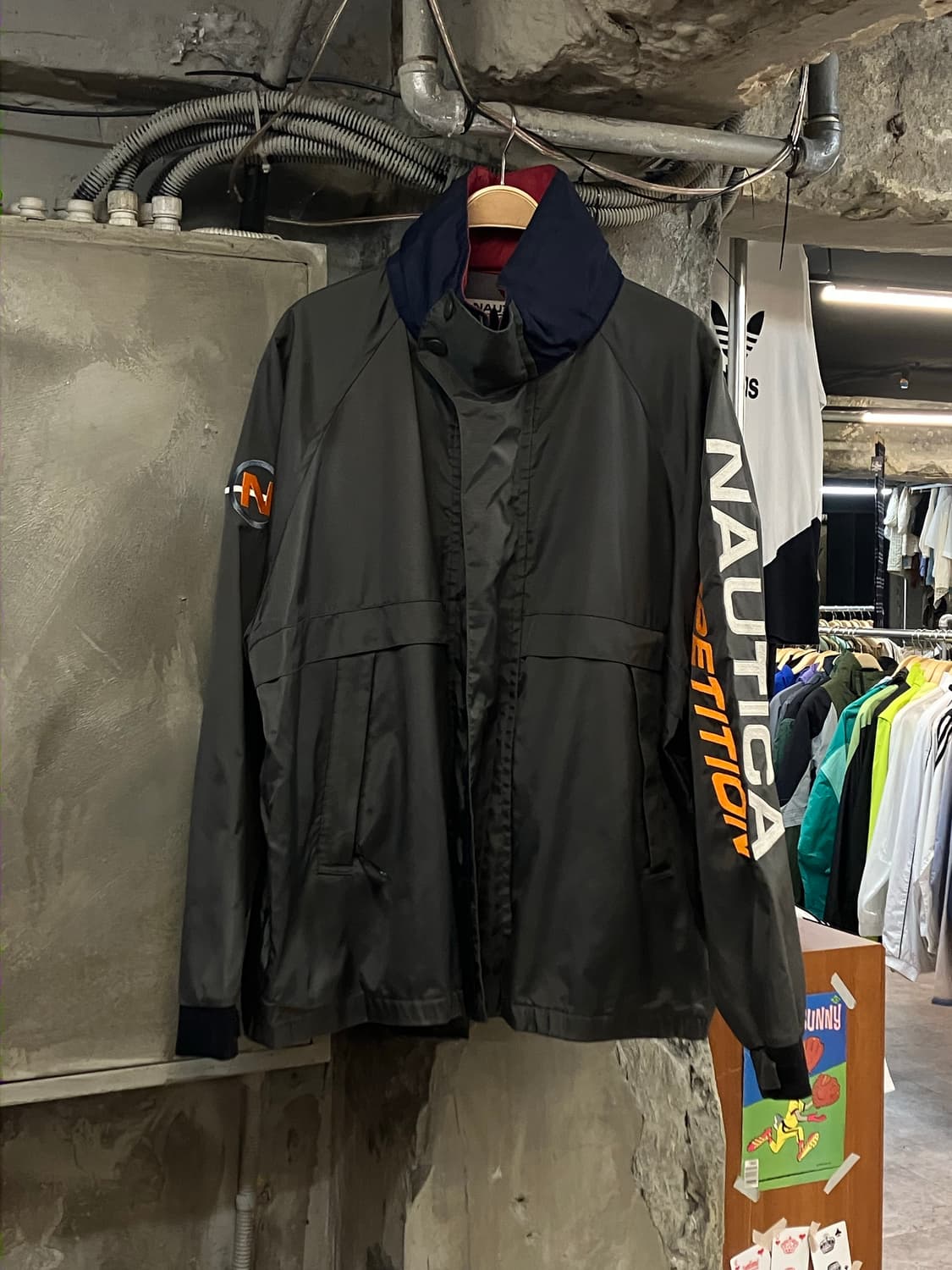 노티카 컴페티션 스펠아웃 박시핏 바람막이 자켓 카키  XXL  #csz2 상품이미지1