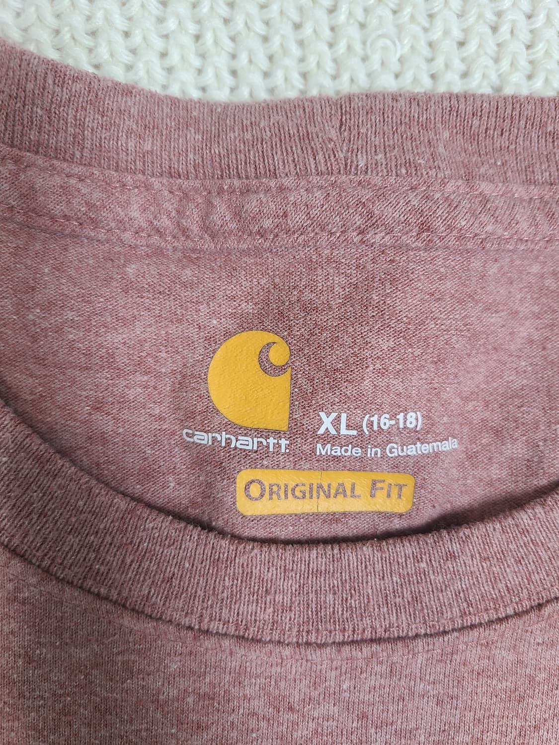 칼하트 긴팔 티셔츠(버건디) 상품이미지4
