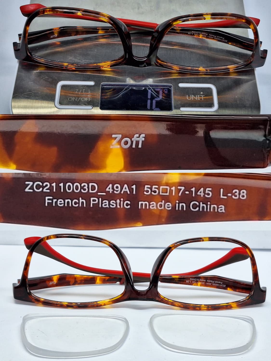Zoff 조프 ZC211003D_49A1 레드 레오파드 안경테 55mm 상품이미지4