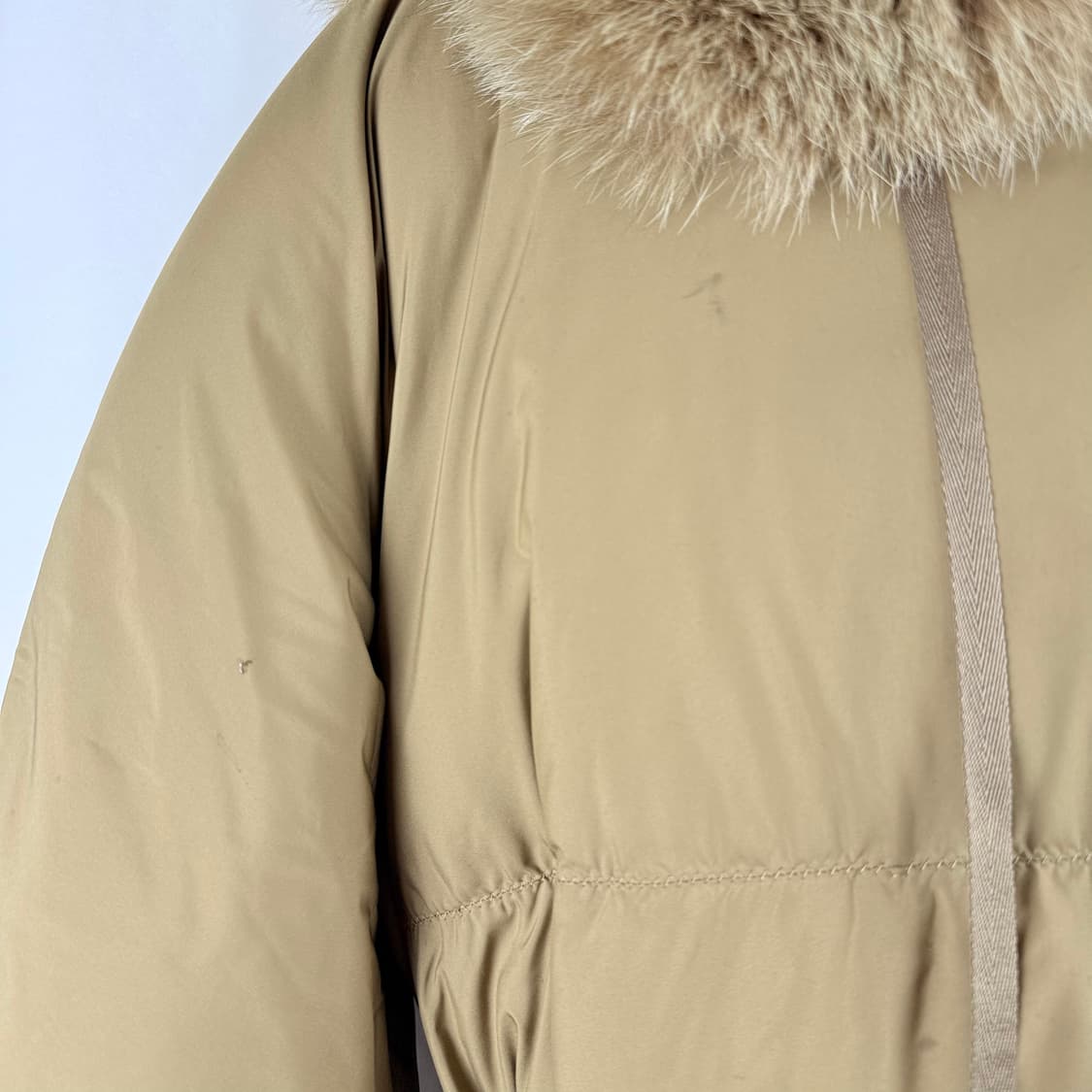 (F) 시스템 우먼스 폭스퍼 구스다운 롱 패딩 상품이미지3