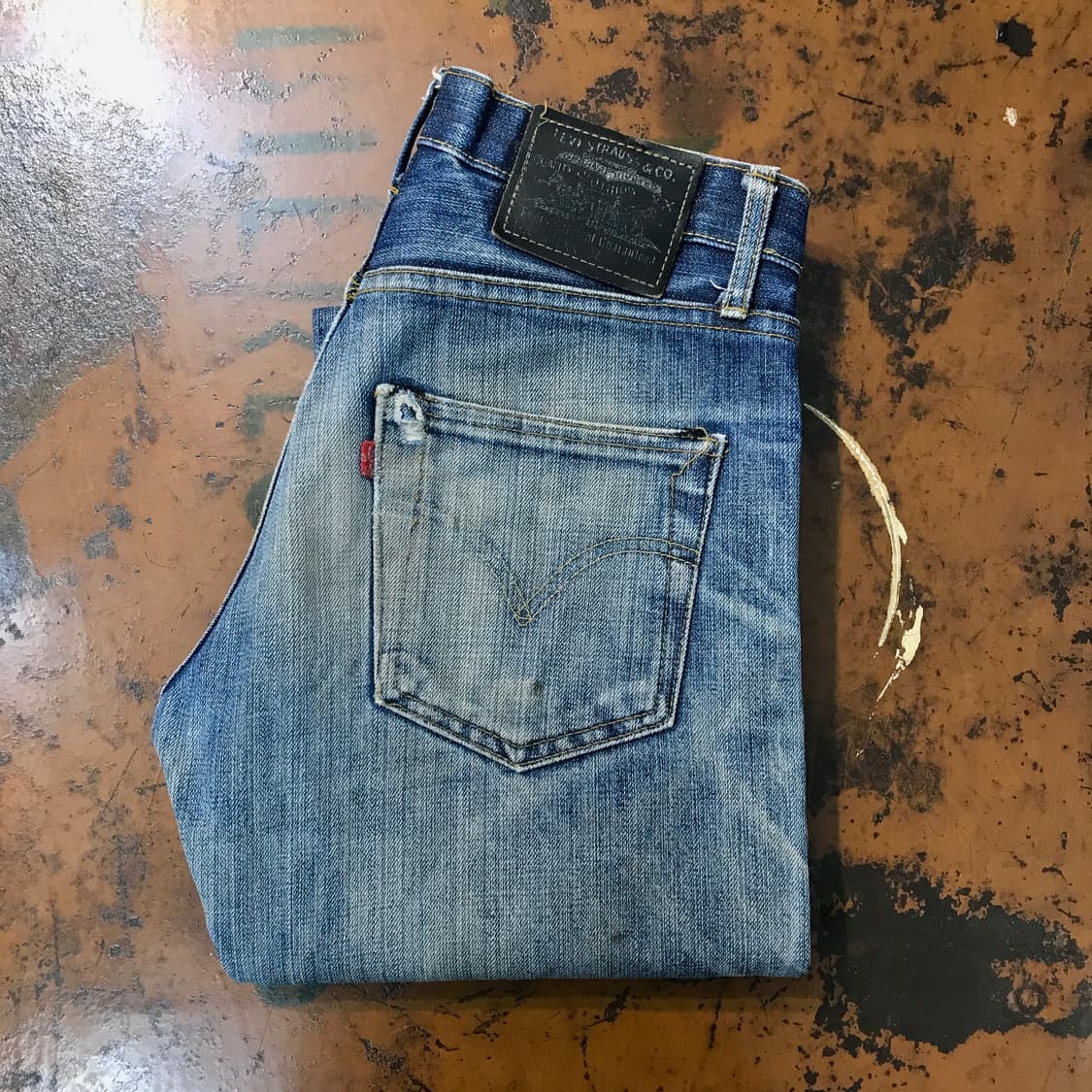 90s usa 리바이스 501xx 워시드 셀비지 데님 팬츠 허리 29 상품이미지1