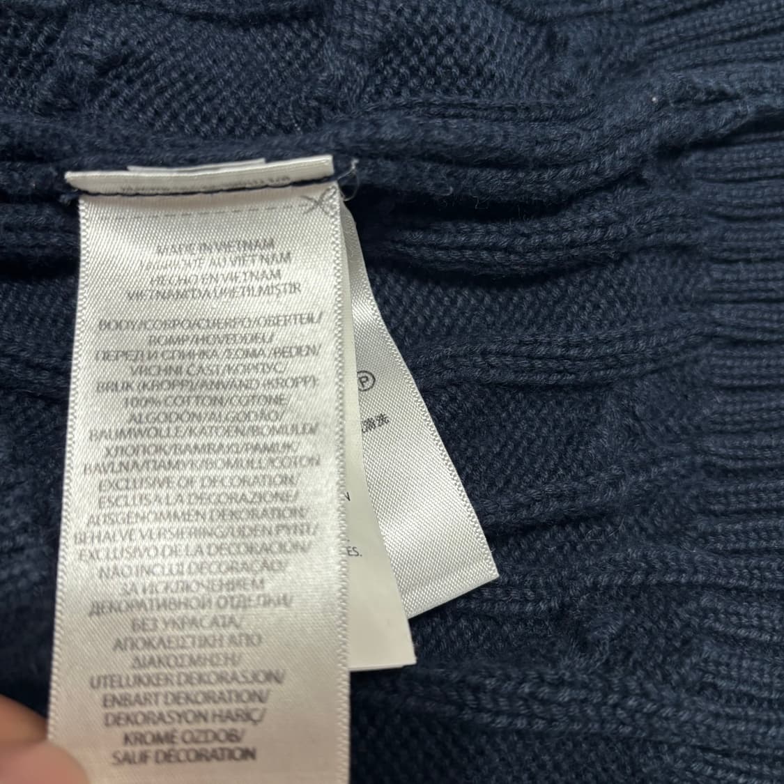 S 폴로랄프로렌 화이트 포니 여성용 네이비 케이블 니트  상품이미지5