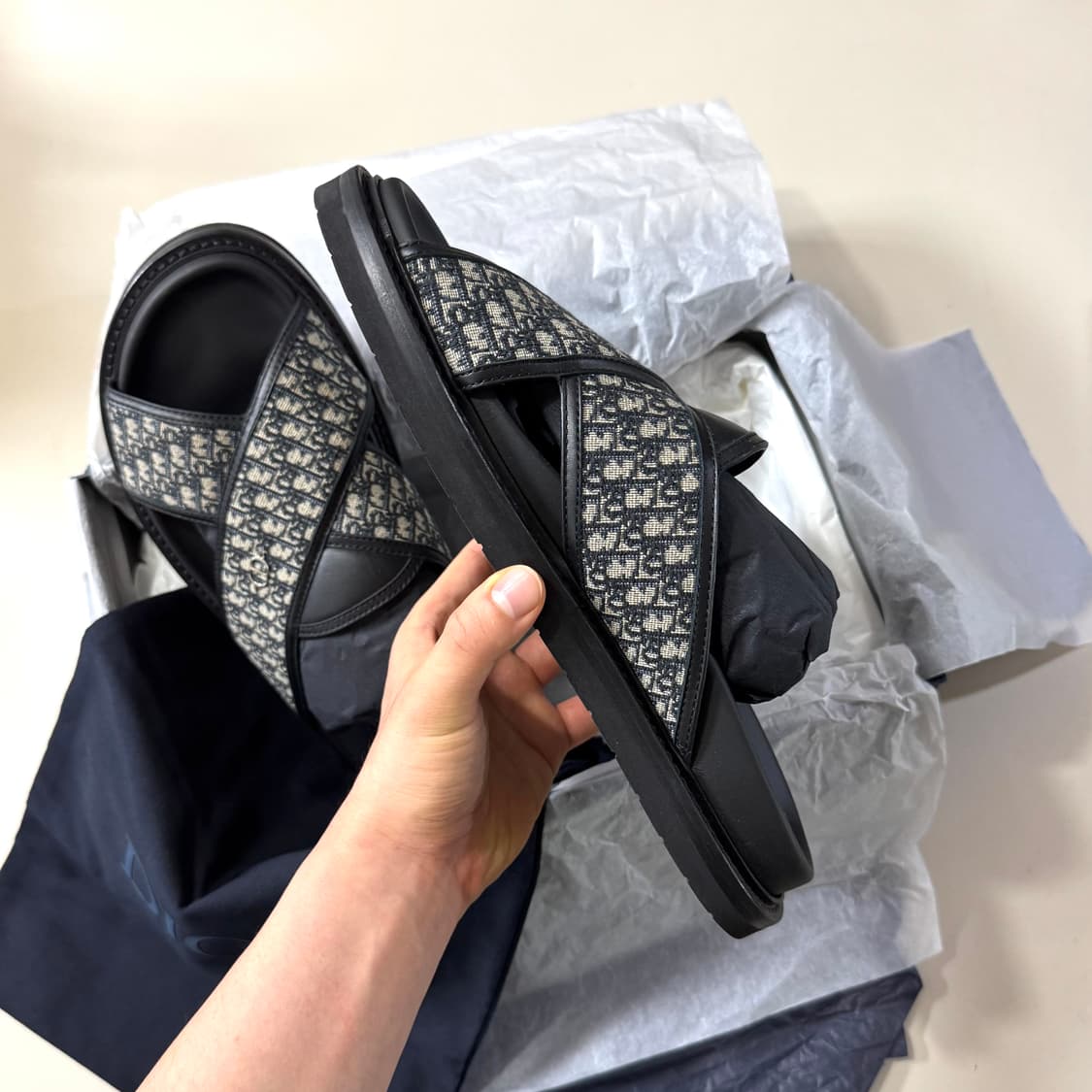 [백화점판/42]디올 오블리크 아쿠아 슬리퍼 상품이미지5