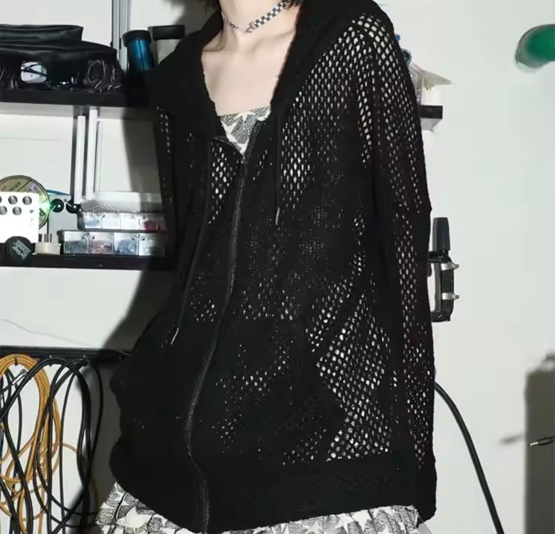 Y2K 펑크 여름 후드집업 상품이미지1