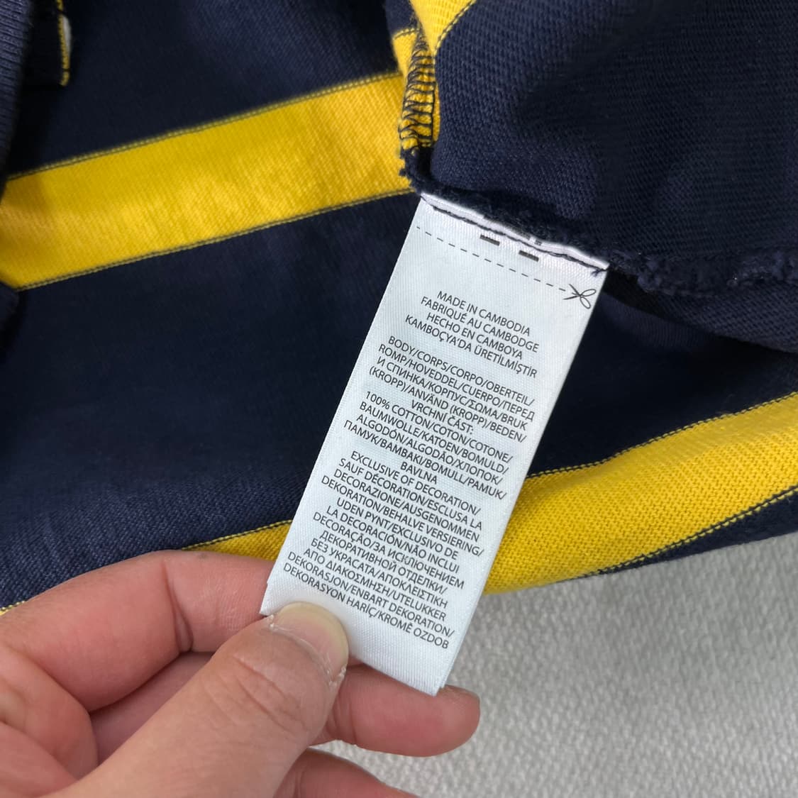 100 폴로랄프로렌 신형라벨 스트라이프 럭비티 상품이미지7