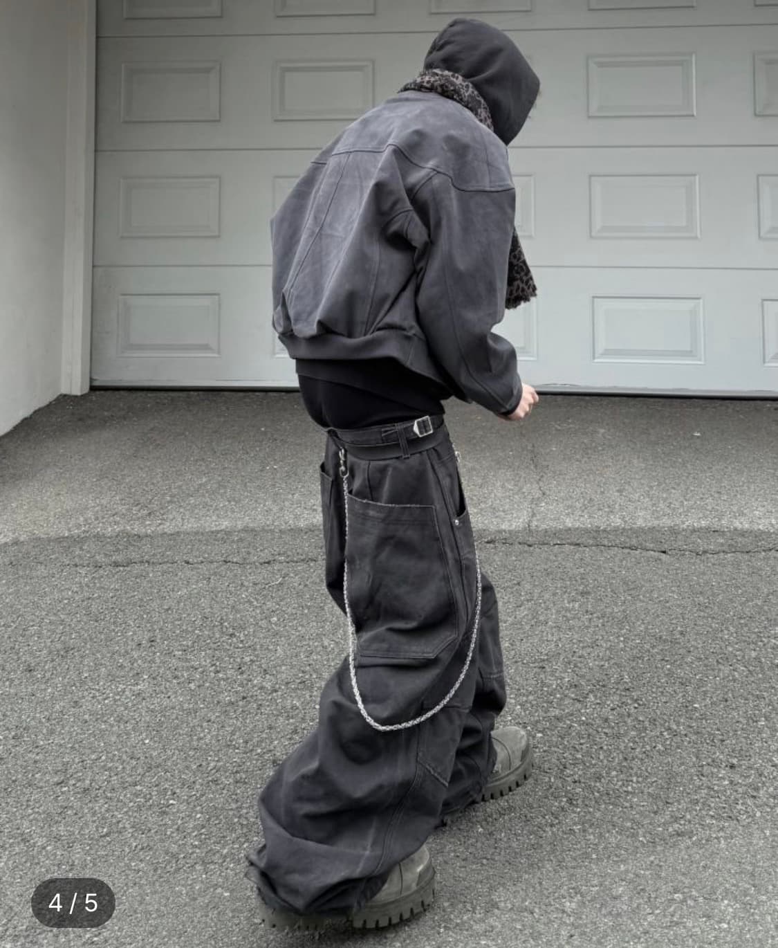 (M) MJD CANVAS 3D KNEE PANTS CHARCOAL 상품이미지4