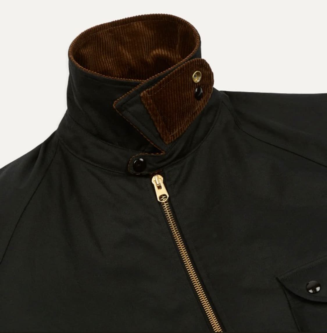 A. Levine의 Drake's 블랙 왁스 코팅 커버올 재킷 (36) 상품이미지3