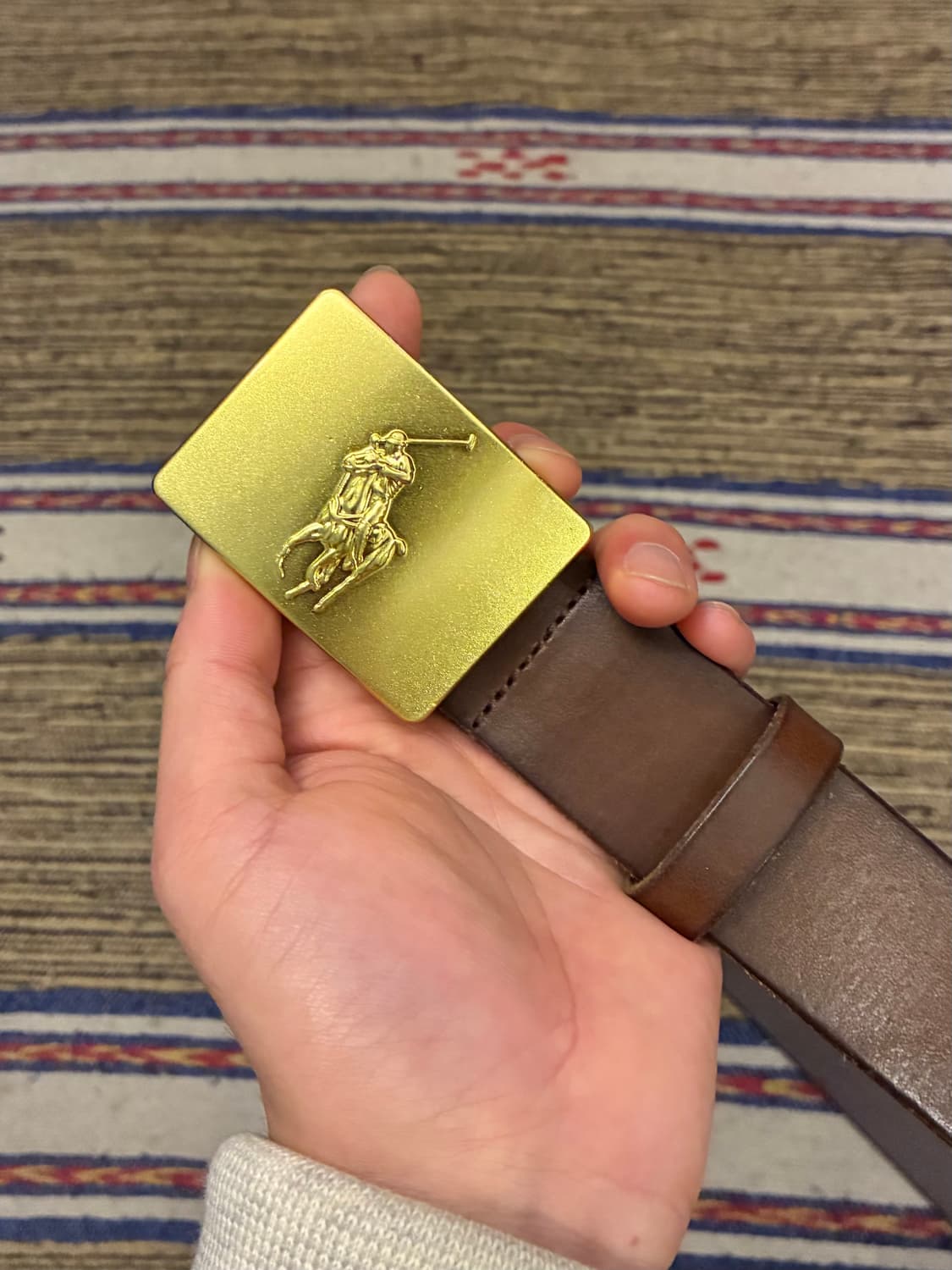 (29~33)POLO 폴로랄프로렌 금장 버클 레더벨트 가죽벨트 상품이미지2