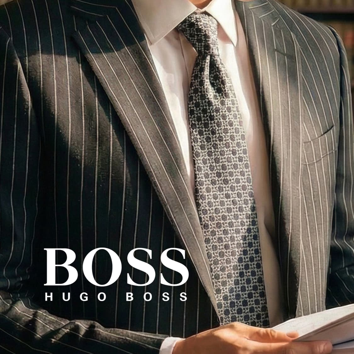 휴고보스 실크 블랙 패턴 슬림 넥타이 7.9cm A+등급 K1815
 상품이미지1