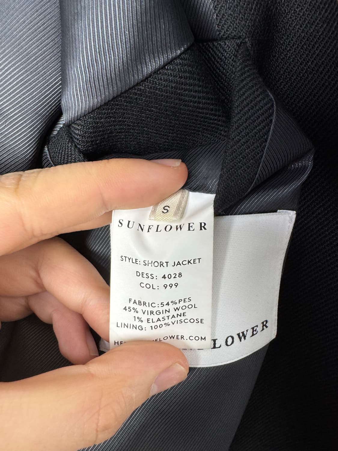 선플라워 울폴리 집업 블루종 S 상품이미지7