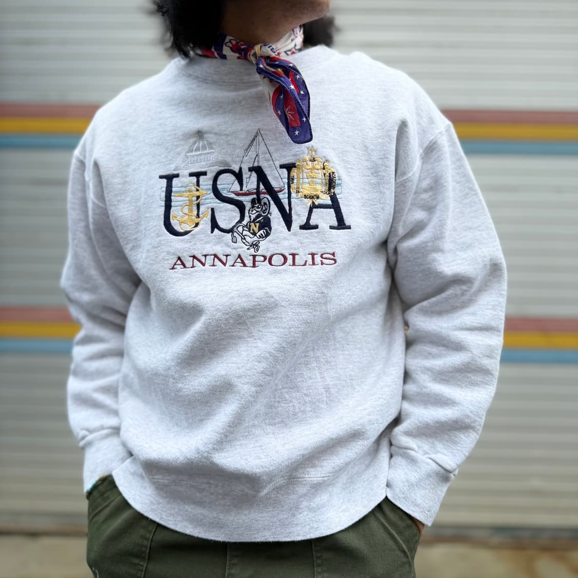 90‘s Top Threads USNA 스웻셔츠 L 상품이미지9