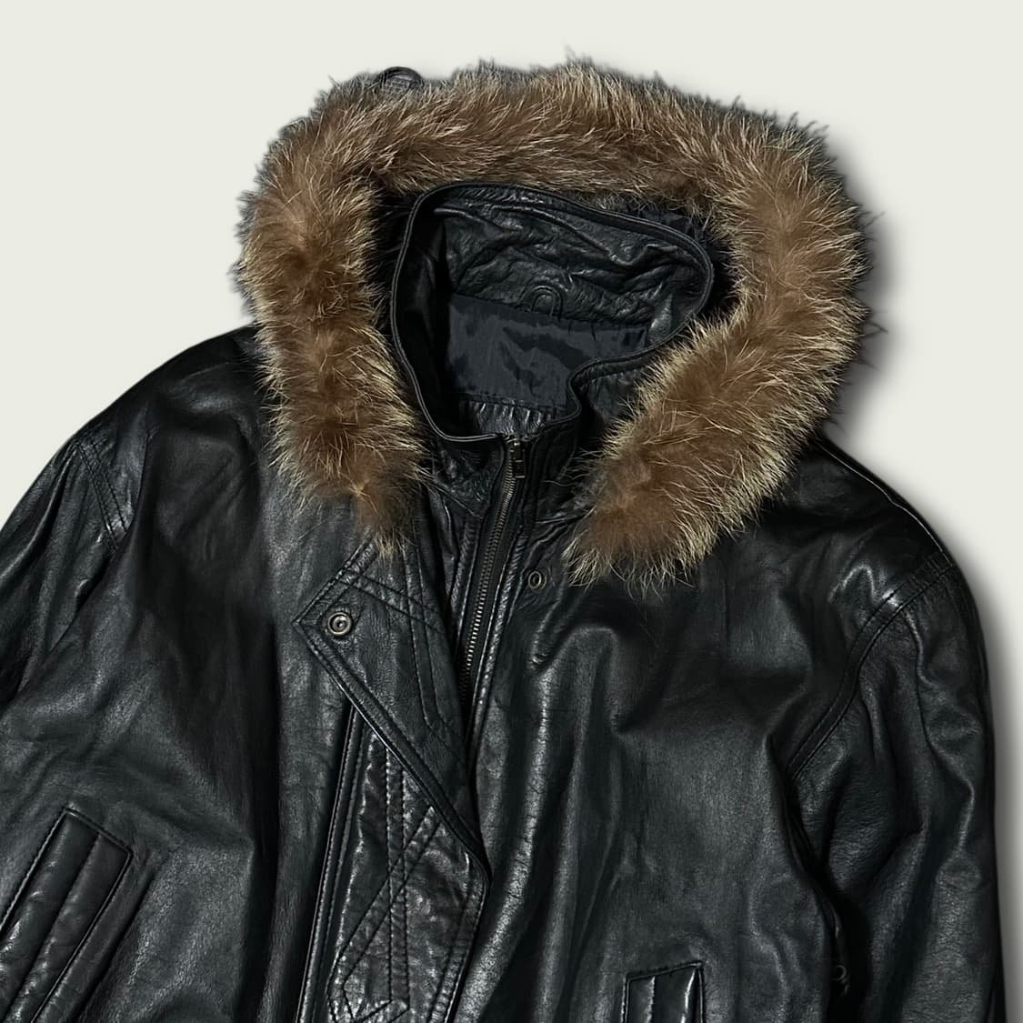 소가죽 크롭 봄버 상품이미지2