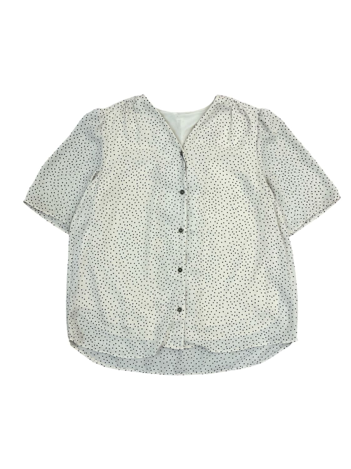 빈티지 패턴 반팔 블라우스 아이보리 #csz4092 상품이미지3