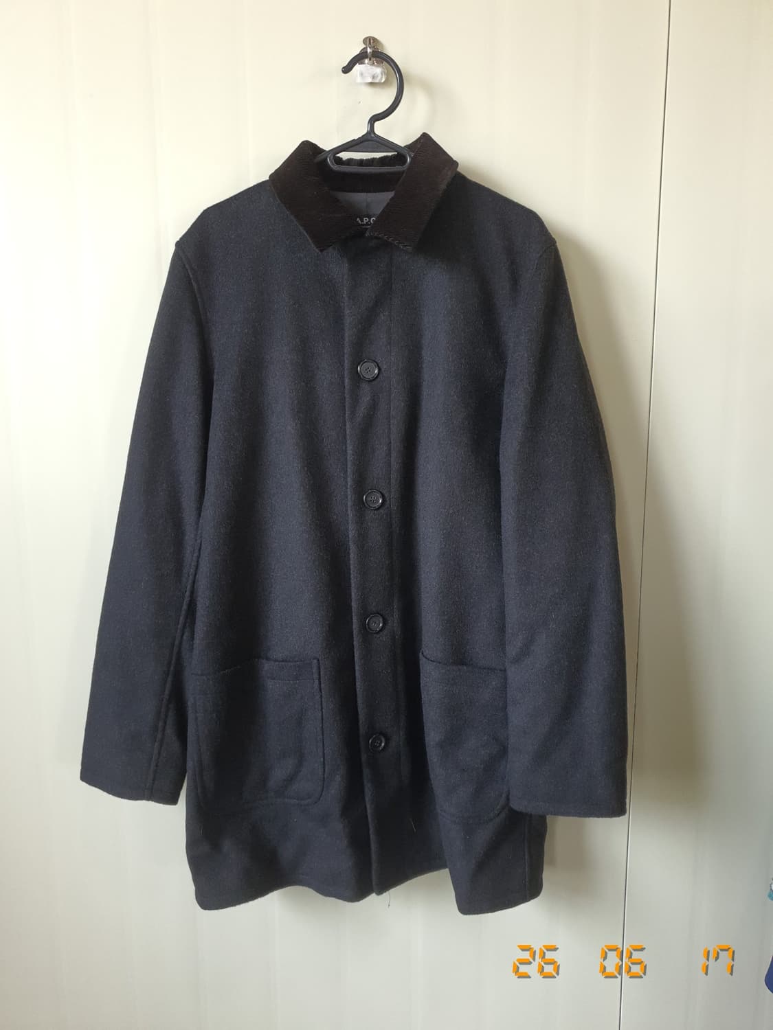 A.P.C. (아페쎄)정품 남성 코트 S  차콜 상품이미지1