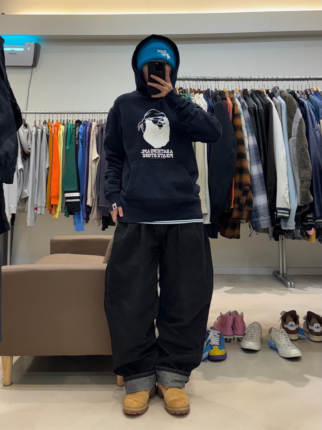 베이프 그래픽 후드티 상품이미지8