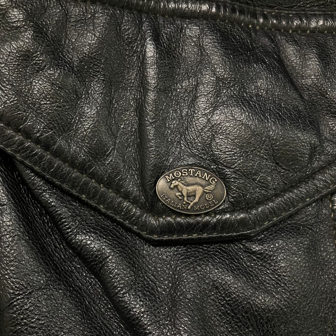 VTG 빈티지 블랙 레더 봄버 자켓 L 상품이미지5