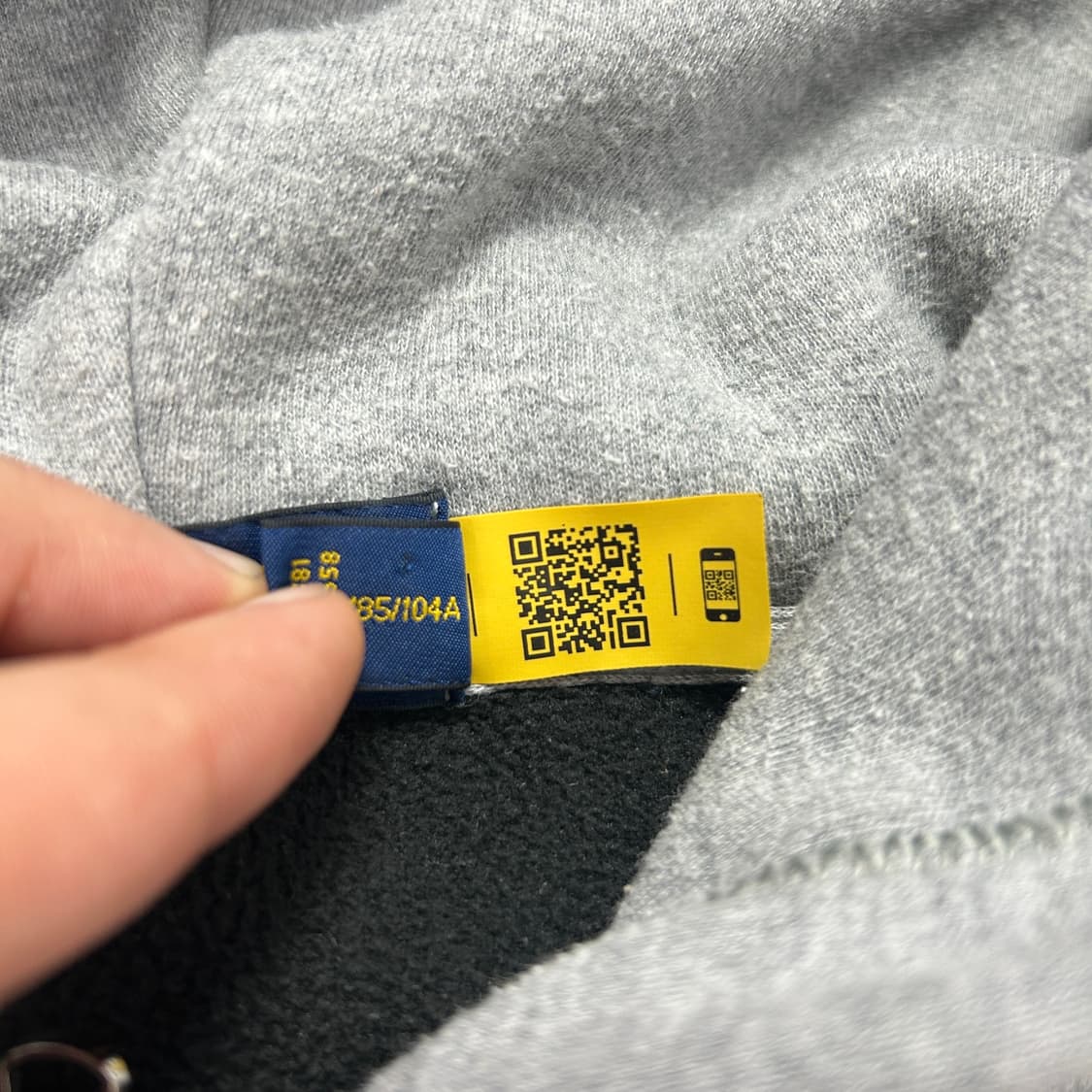 폴로 QR라벨 그레이 후드집업(XL) 상품이미지3