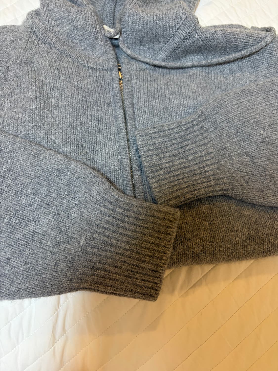 낫띵리튼 Lilo 알파카 후드 집업 그레이 상품이미지4