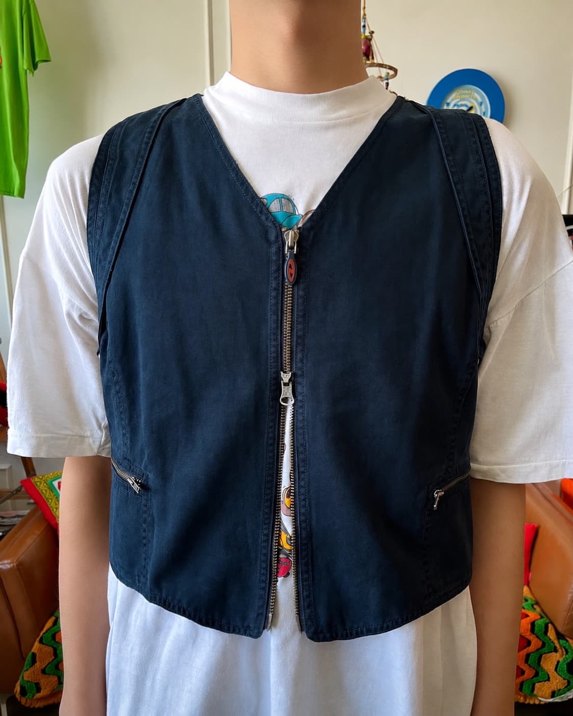 1990s DKNY Archive Cotton Backpack Vest 상품이미지2