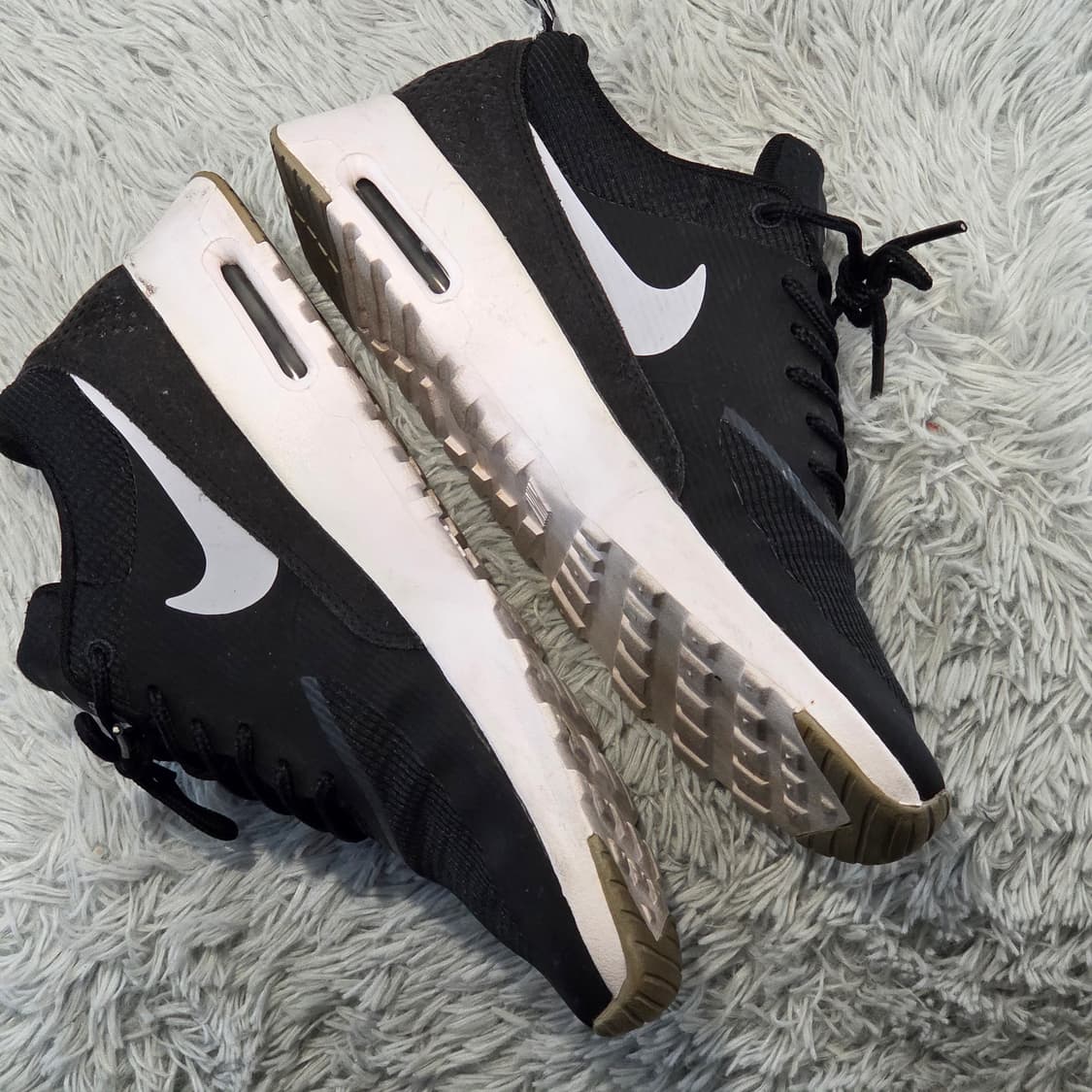 6w-27:나이키 에어맥스 Thea 블랙 화이트 24.5cm 상품이미지7