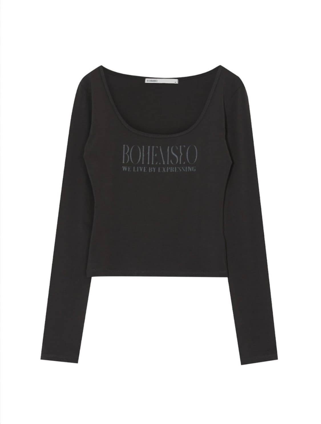 보헤미안서울 페일 프린티드 롱슬리브 / 챠콜 상품이미지1