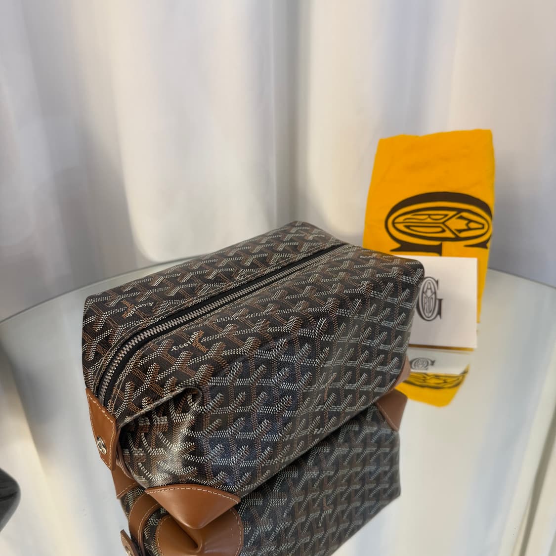 [정품] 고야드 보잉 25 토일렛 백 블랙 탄 상품이미지7