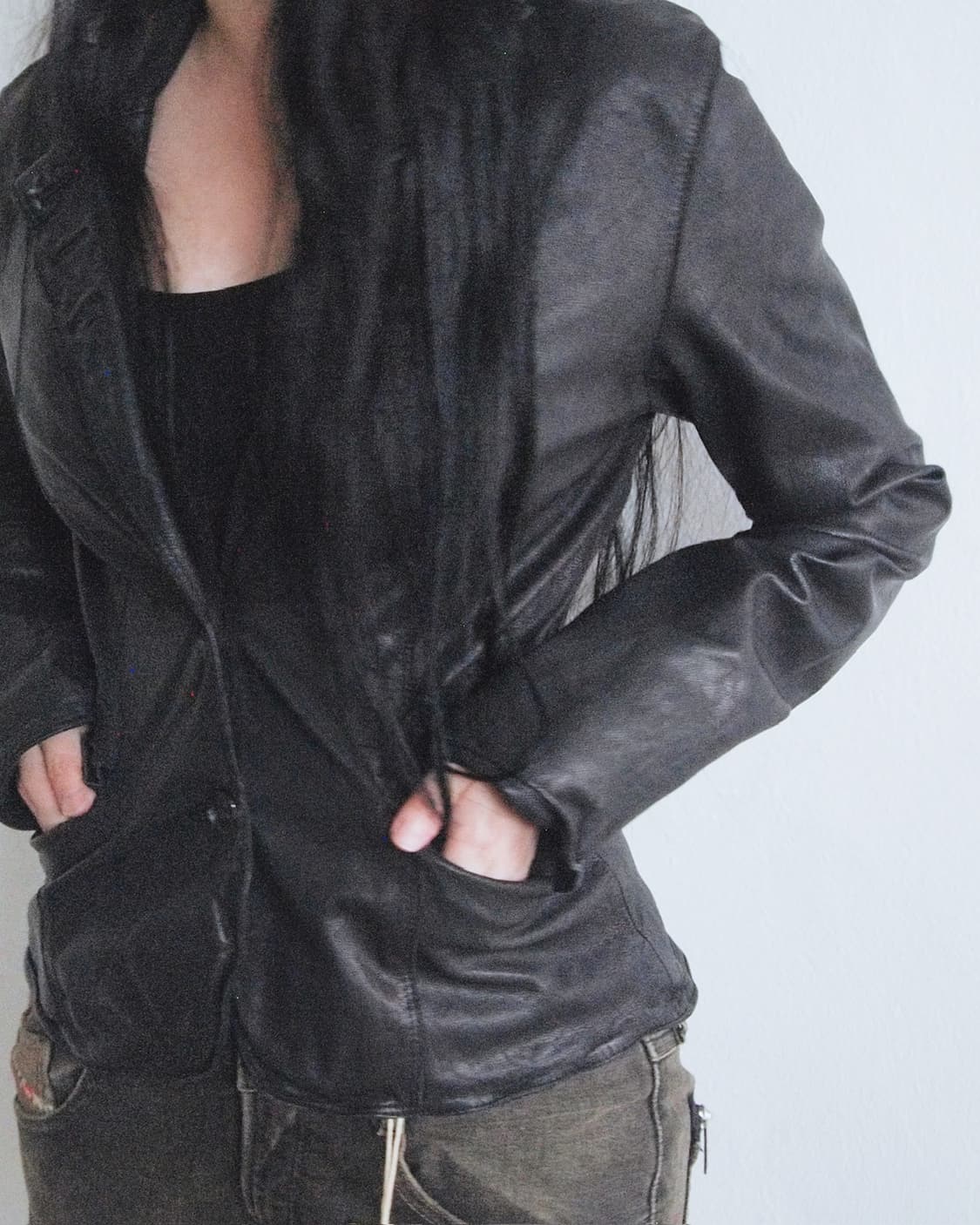 avant-garde italian leather jacket 상품이미지3