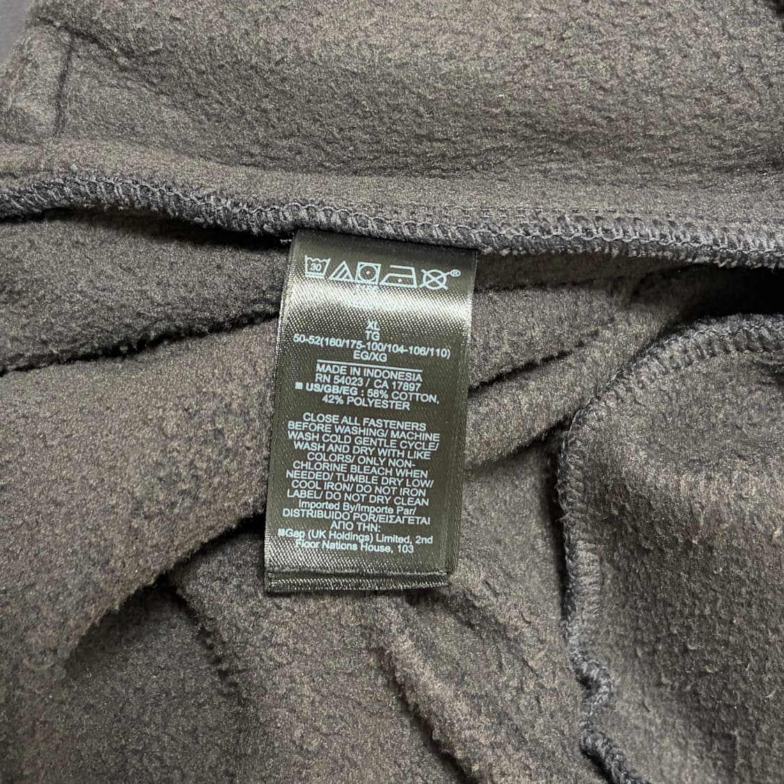 이지 갭 발렌시아가 플리스 조깅 팬츠 블랙 XL 상품이미지8