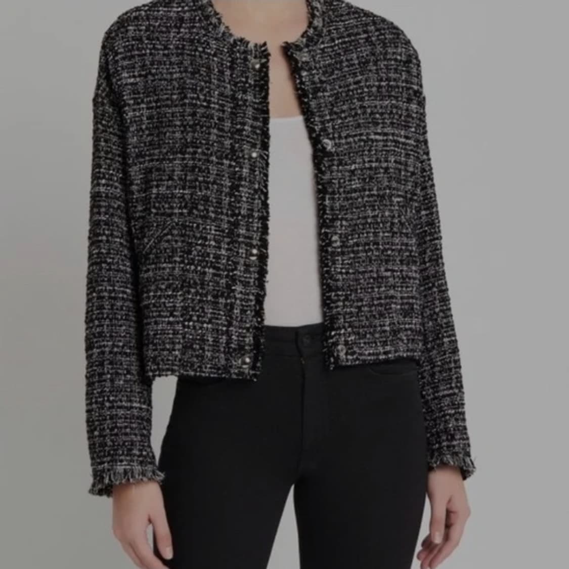 IRO 이로 트위드 버튼 자켓 S _ 여성, 실측 확인 상품이미지1