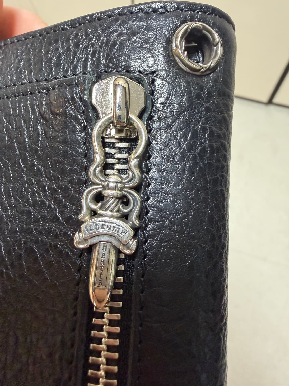 (새상품) 크롬하츠 웨이브 레더 장지갑 상품이미지6