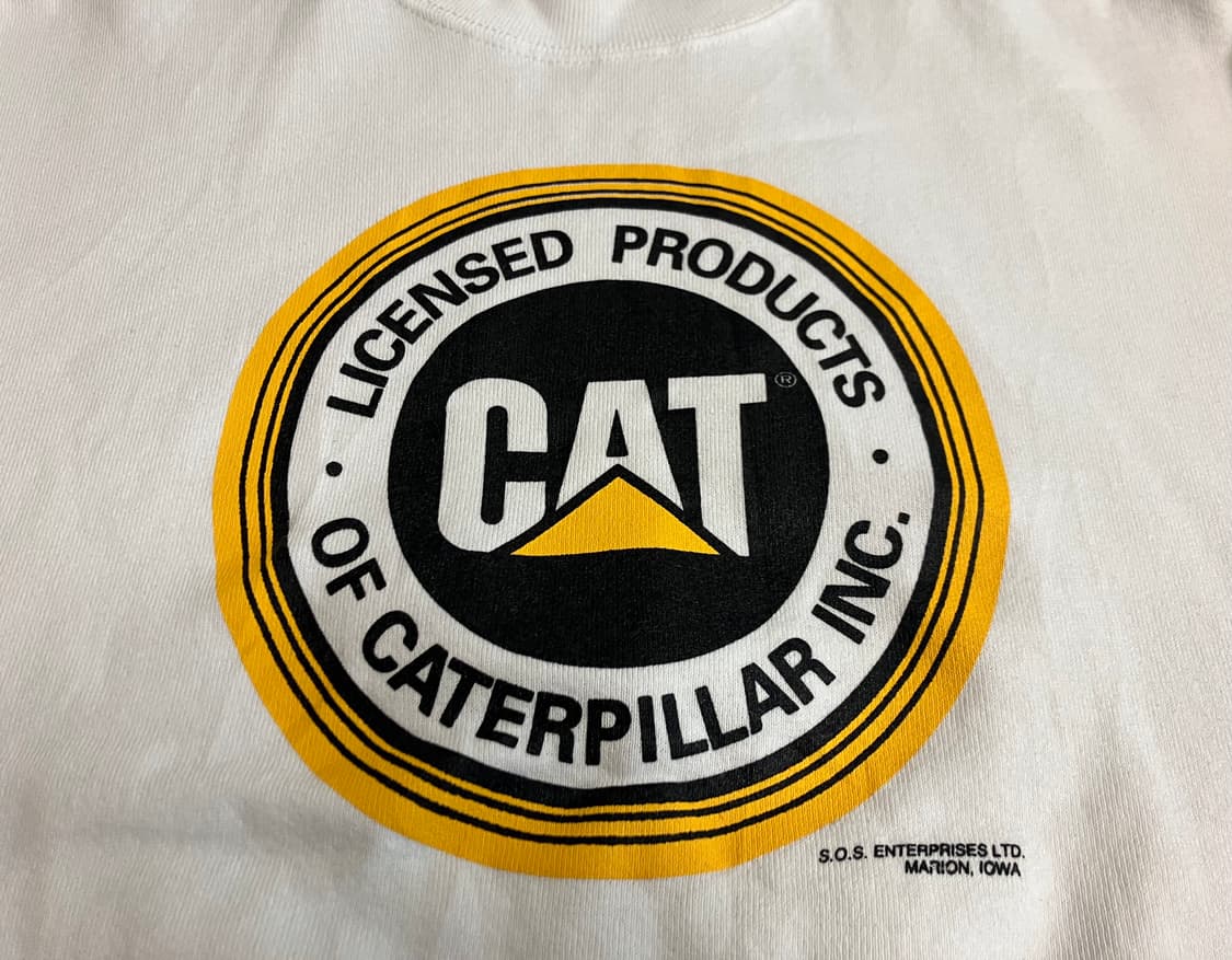 빈티지 USA 90s 캐터필러 CAT 서클 로고 스웻셔츠 M 95 상품이미지2