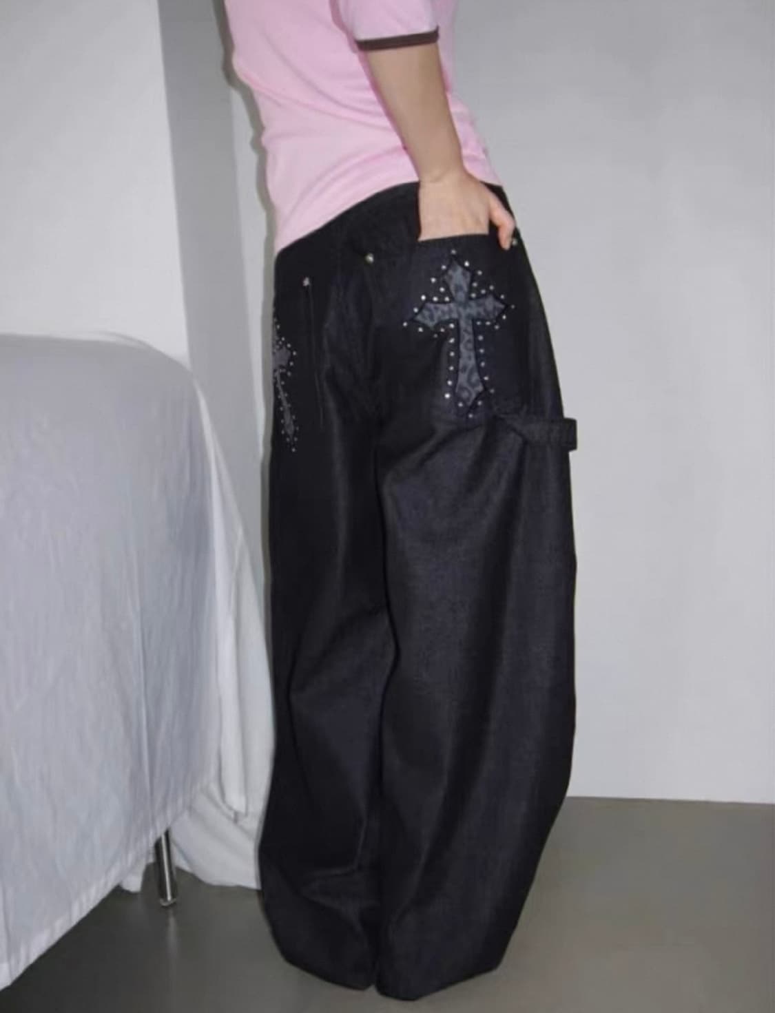 와이드 데님 팬츠 상품이미지3