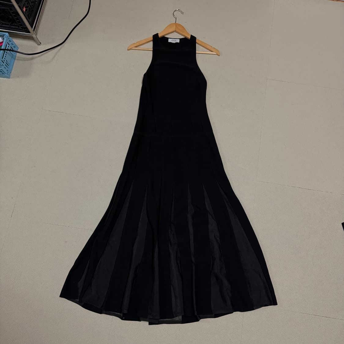 COS 블랙 시스루 롱드레스 상품이미지1
