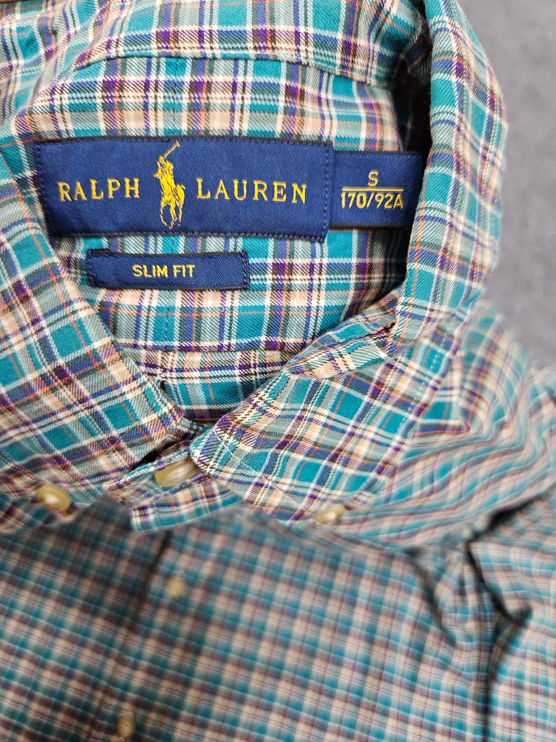 폴로 랄프로렌 슬림핏 체크 셔츠 S(급처) 상품이미지3
