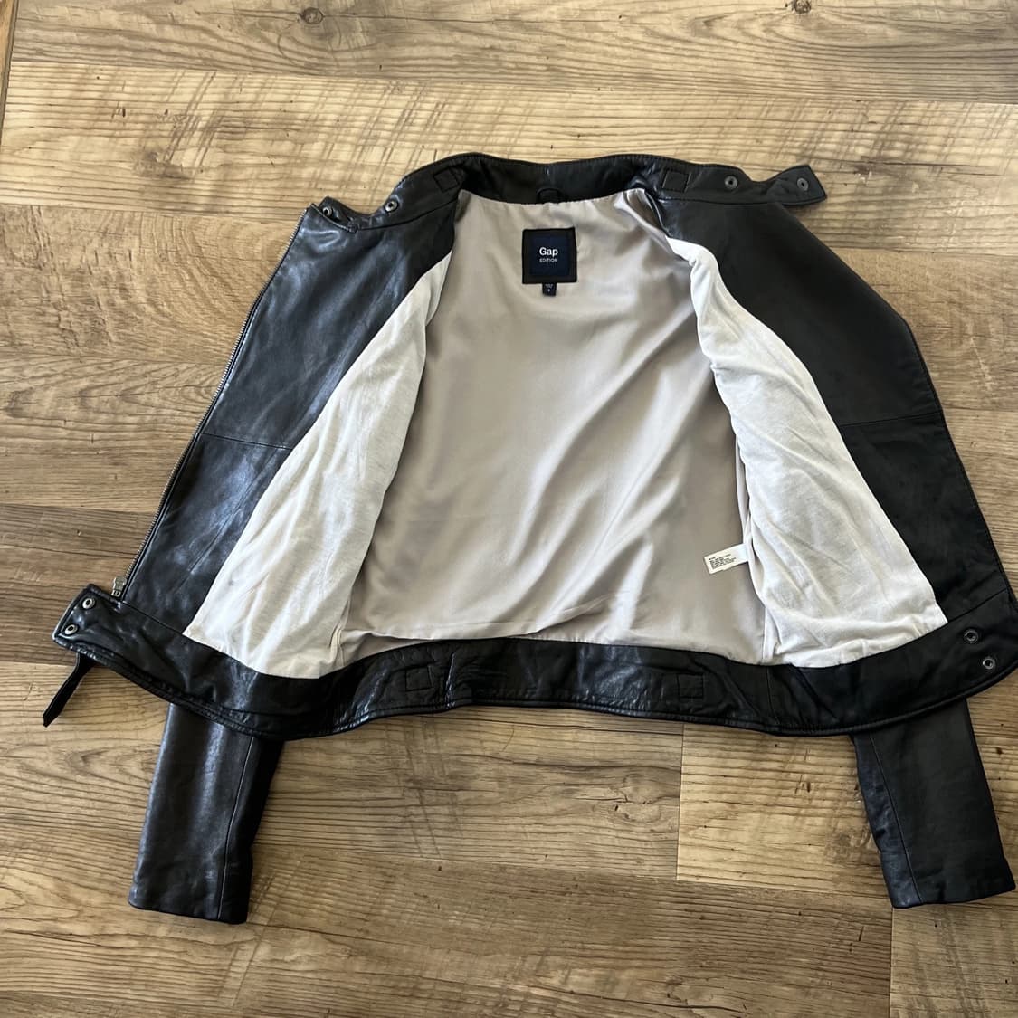 올드 갭 소프트 블랙 가죽 집 모토 자켓 상품이미지5