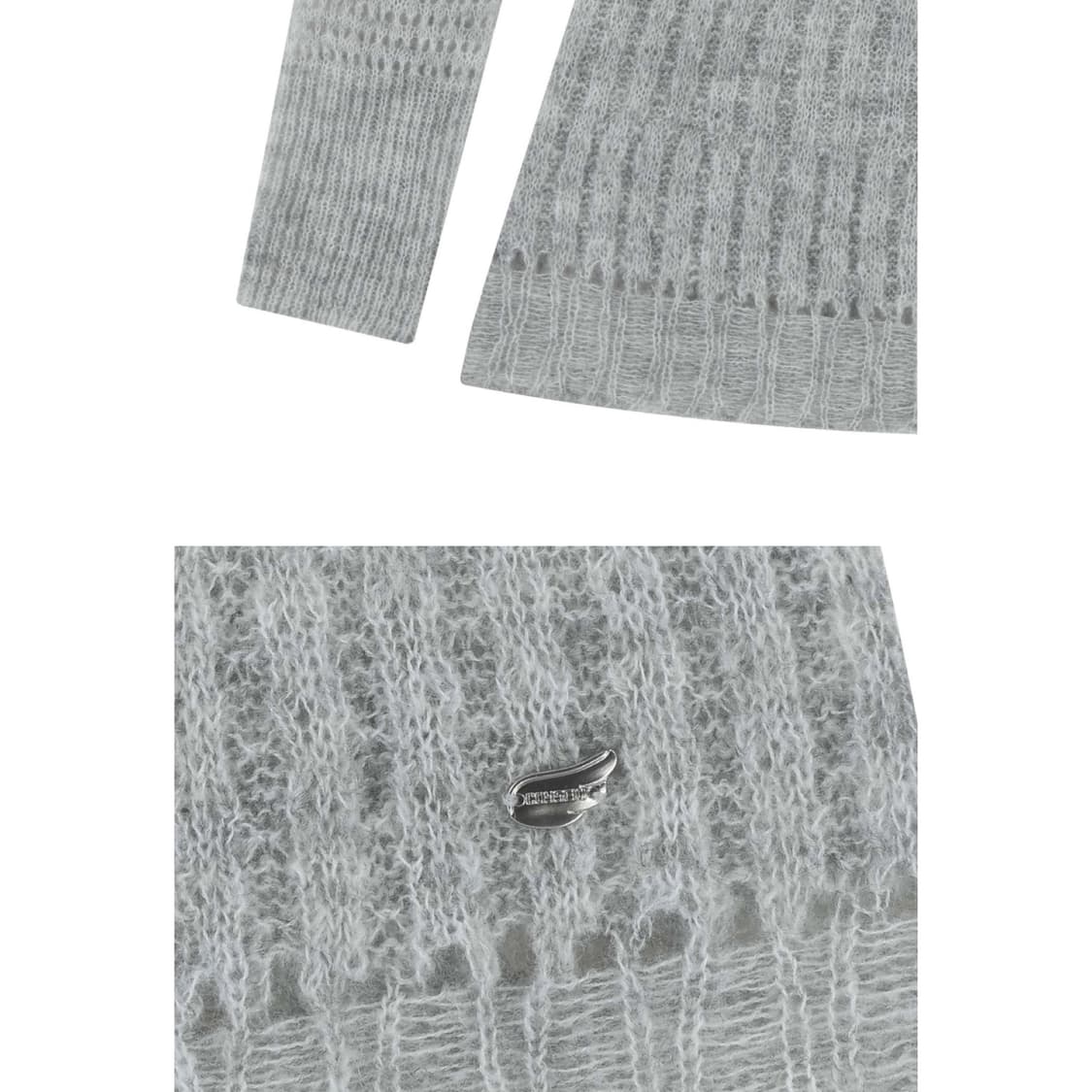 코이세이오 소프트 벨 니트 원피스 라이트 그레이 드레스 상품이미지4