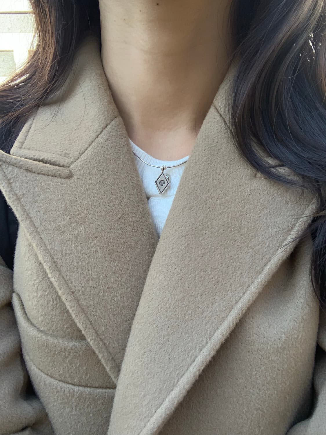 GOH Karen Silver charm simple necklace 상품이미지6