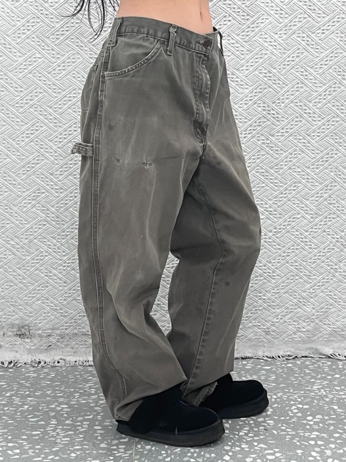 디키즈 올드스쿨 아메카지 빈티지 데님 카고 워크팬츠 37인치 C10048 상품이미지2