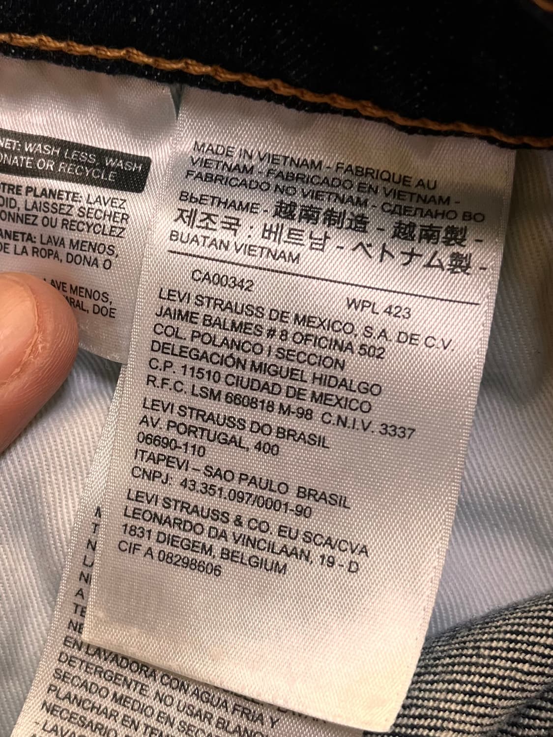 리바이스 502 빅E 데님팬츠 W34 L32 상품이미지5