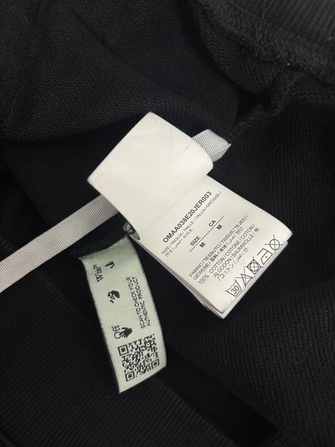 오프화이트 카라바조 코튼 후드 스웻셔츠 M-L 상품이미지8