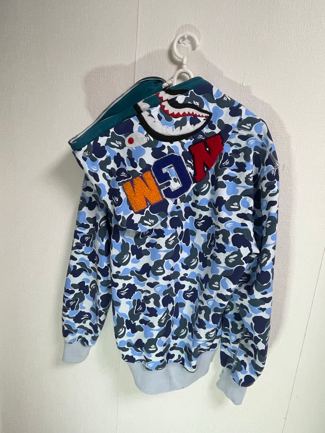 베이프 ABC 카모 더블샤크 후드집업 상품이미지1