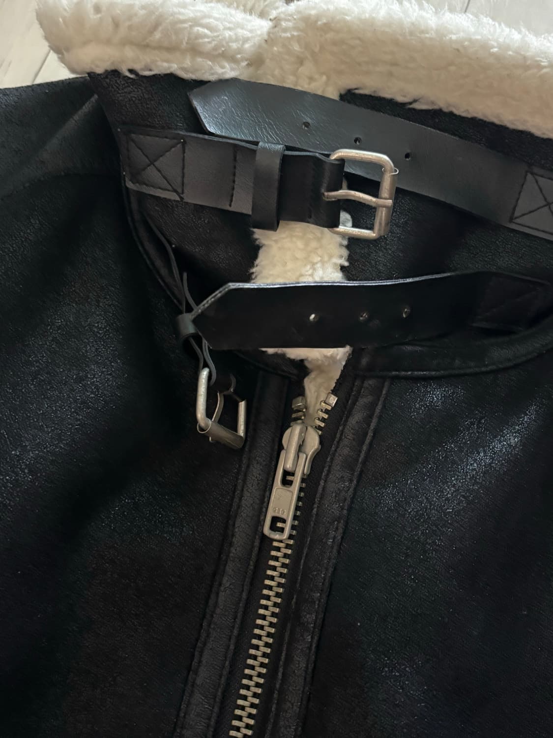 쉐르파 라이닝 페이크 레더 무스탕 (B-3) 상품이미지1