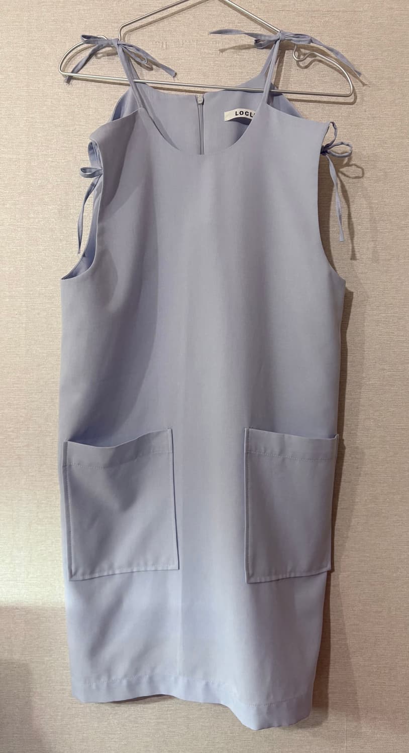 Shoulder Ribbon Dress (Light Purple) 상품이미지2